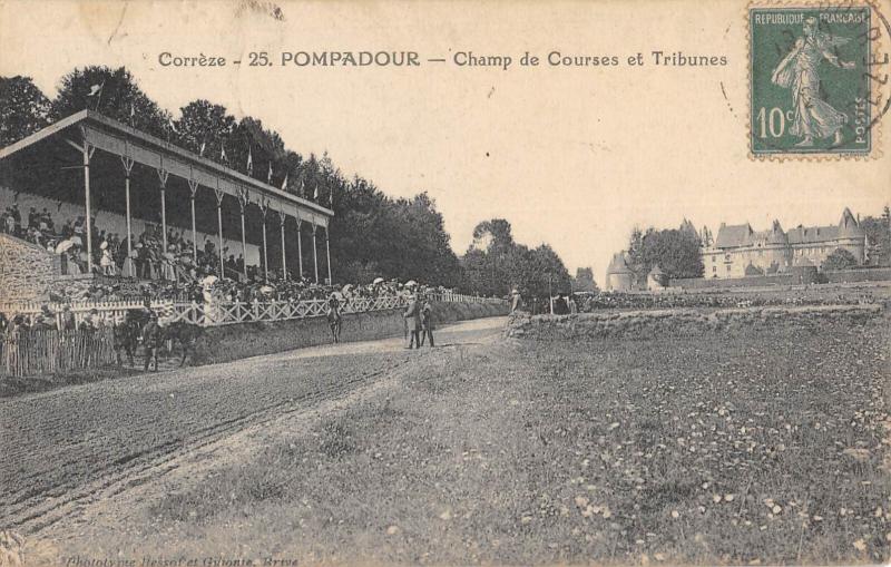 Carte postale ancienne Pompadour - Champ De Courses Et Tribunes
