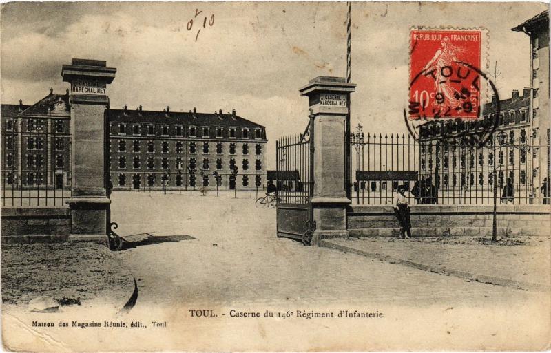 Carte postale ancienne Toul Caserne du 146e Regiment