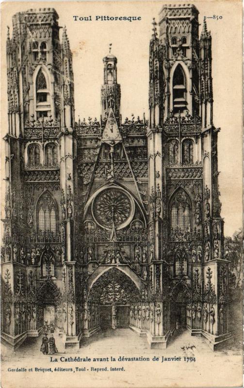 Carte postale ancienne Toul Cathedrale