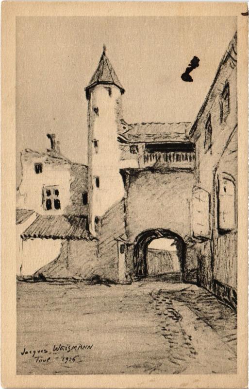 Carte postale ancienne Toul vieille cour