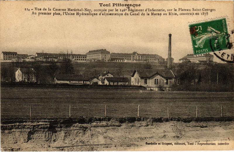Carte postale ancienne Toul vue de la Caserne Marechal Ney