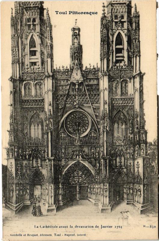 Carte postale ancienne Toul Cathedrale
