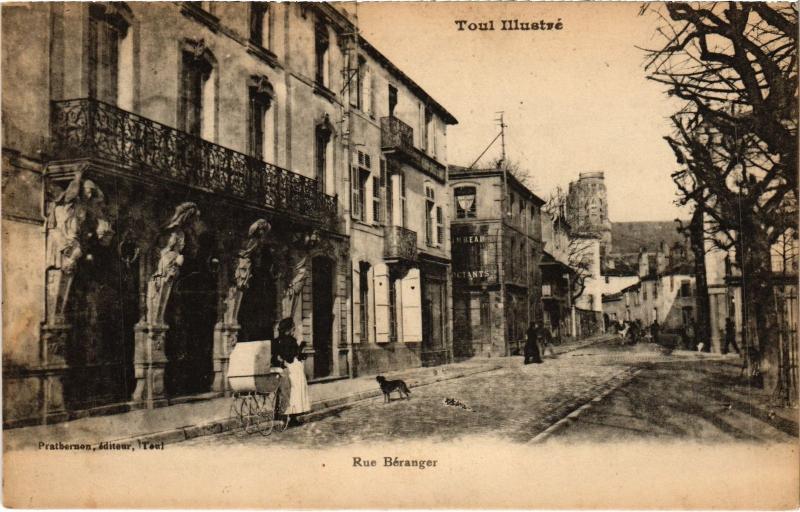 Carte postale ancienne Toul Rue Beranger