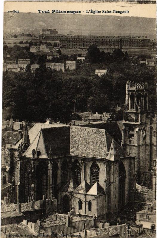 Carte postale ancienne Toul Eglise Saint-Gengoult