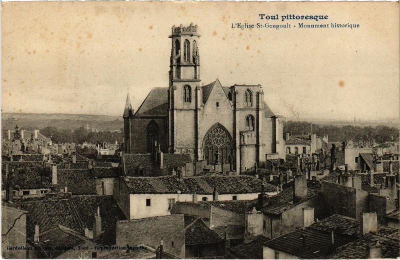 Carte postale ancienne Toul Eglise Saint-Gengoult