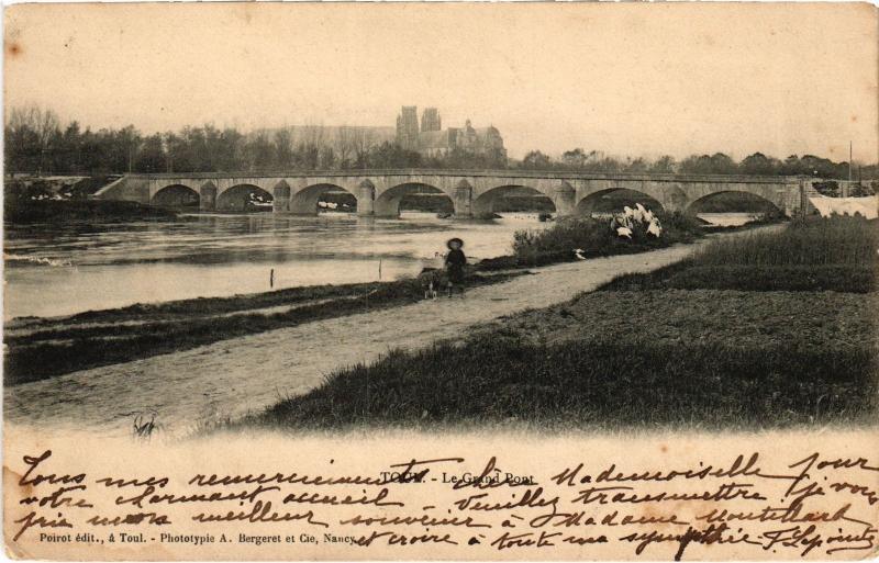 Carte postale ancienne Toul le grand pont