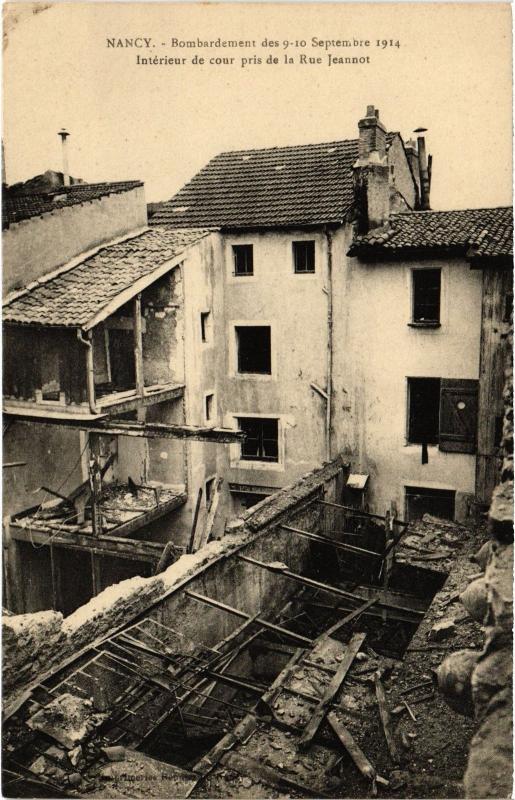 Carte postale ancienne Nancy bombardement à Nancy