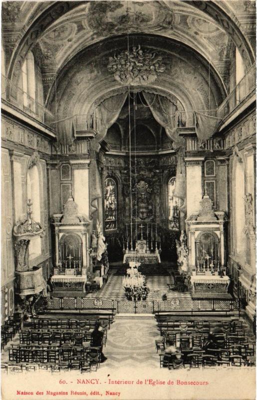 Carte postale ancienne Nancy Eglise de Bonsecours à Nancy