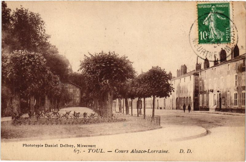 Carte postale ancienne Toul Cours Alsace Lorraine