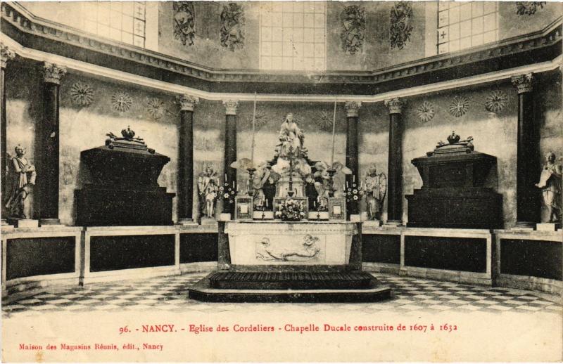 Carte postale ancienne Nancy Eglise des Cordeliers à Nancy