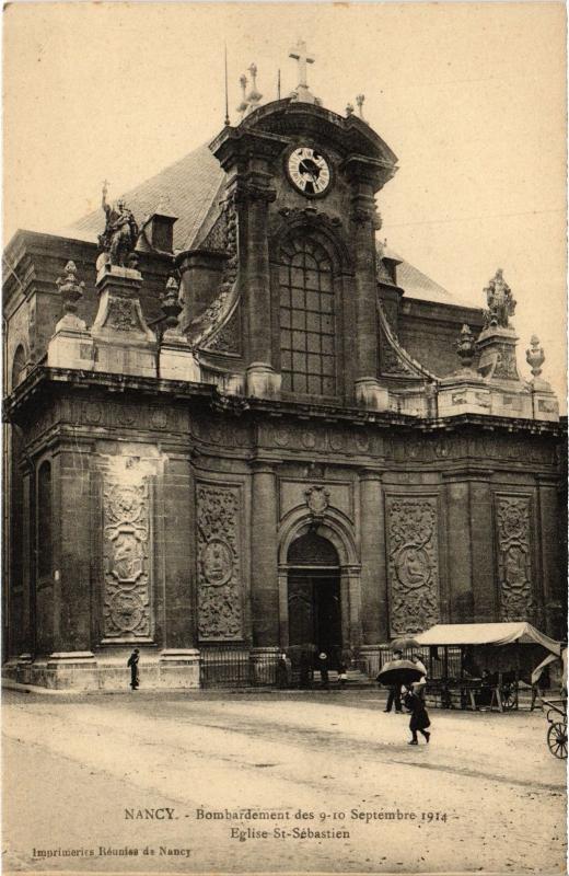 Carte postale ancienne Nancy bombardement à Nancy