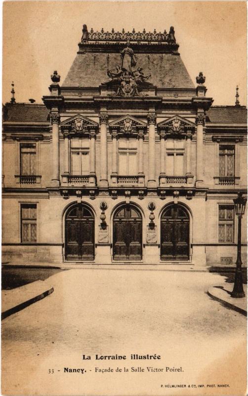 Carte postale ancienne Nancy Salle Viktor Poirel à Nancy