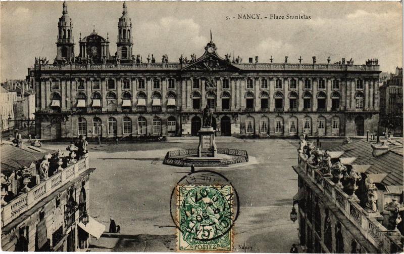 Carte postale ancienne Nancy Place Stanislas à Nancy