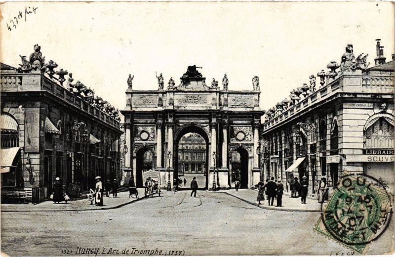 Carte postale ancienne Nancy Arc de Triomphe à Nancy
