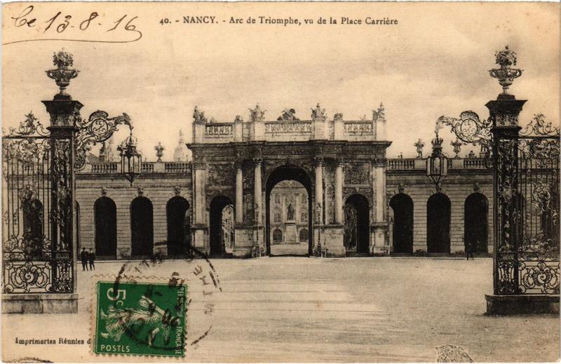 Carte postale ancienne Nancy Arc de Triomphe à Nancy