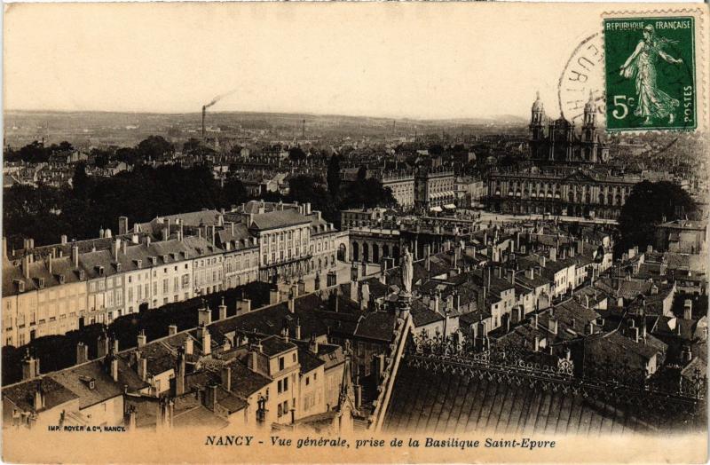 Carte postale ancienne Nancy vue generale à Nancy