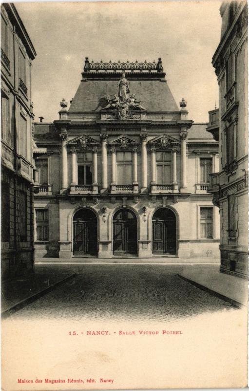 Carte postale ancienne Nancy Salle Viktor Poirel à Nancy