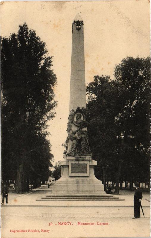 Carte postale ancienne Nancy Monument Carnot à Nancy