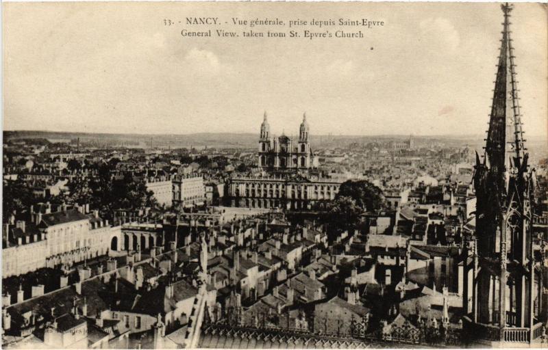 Carte postale ancienne Nancy vue generale à Nancy