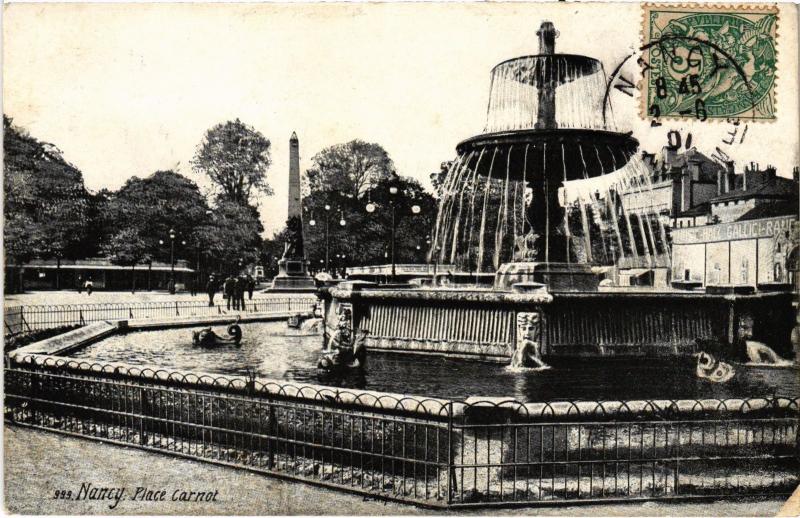 Carte postale ancienne Nancy Place Carnot à Nancy