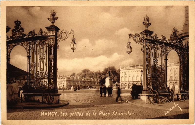 Carte postale ancienne Nancy Grilles de la Place Stanislas à Nancy
