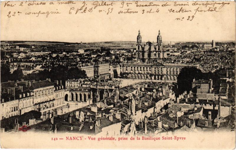 Carte postale ancienne Nancy vue generale à Nancy