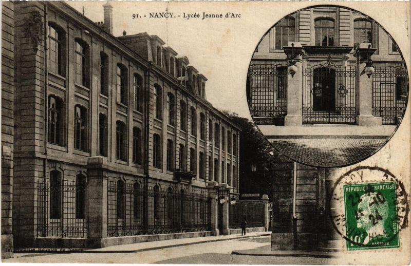 Carte postale ancienne Nancy Lycee Jeanne d'Arc à Nancy