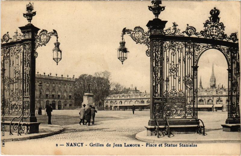 Carte postale ancienne Nancy Grilles Jean Lamour à Nancy