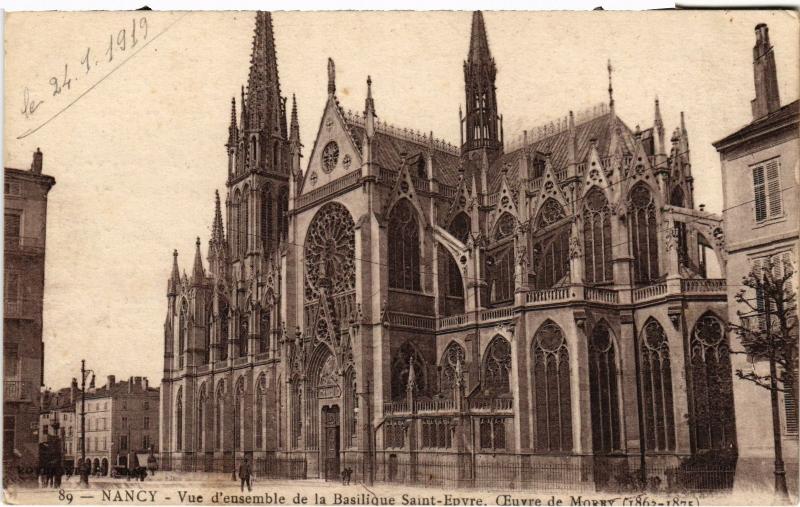 Carte postale ancienne Nancy Basilique Saint-Epvre à Nancy