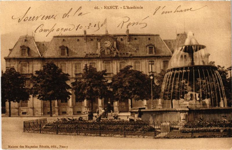 Carte postale ancienne Nancy Academie à Nancy