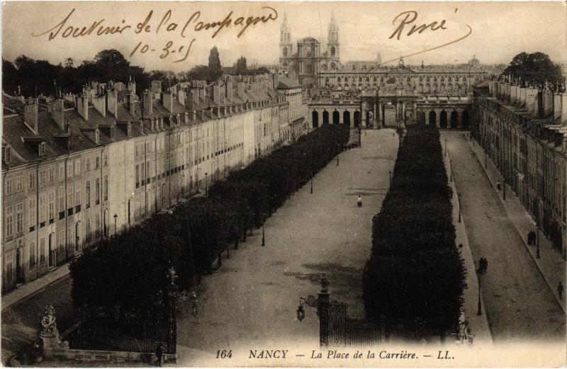 Carte postale ancienne Nancy Place de la Carriere à Nancy