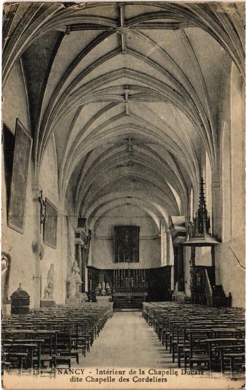 Carte postale ancienne Nancy interieur de la Chapelle Ducale à Nancy