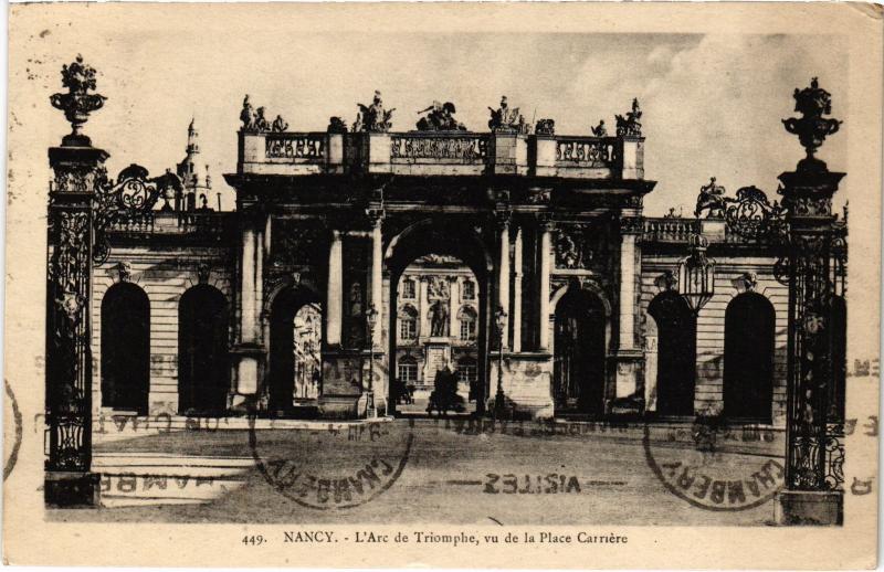 Carte postale ancienne Nancy Arc de Triomphe à Nancy