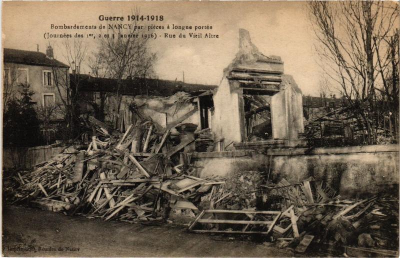 Carte postale ancienne Nancy Bombardement à Nancy