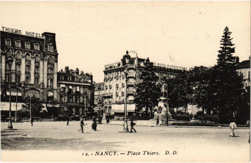 Carte postale ancienne Nancy Place Thiers à Nancy