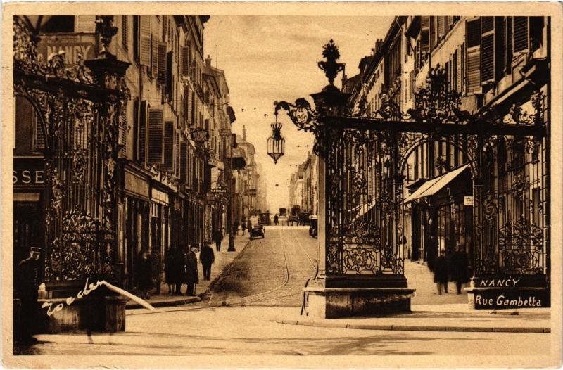 Carte postale ancienne Nancy Rue Gambetta à Nancy