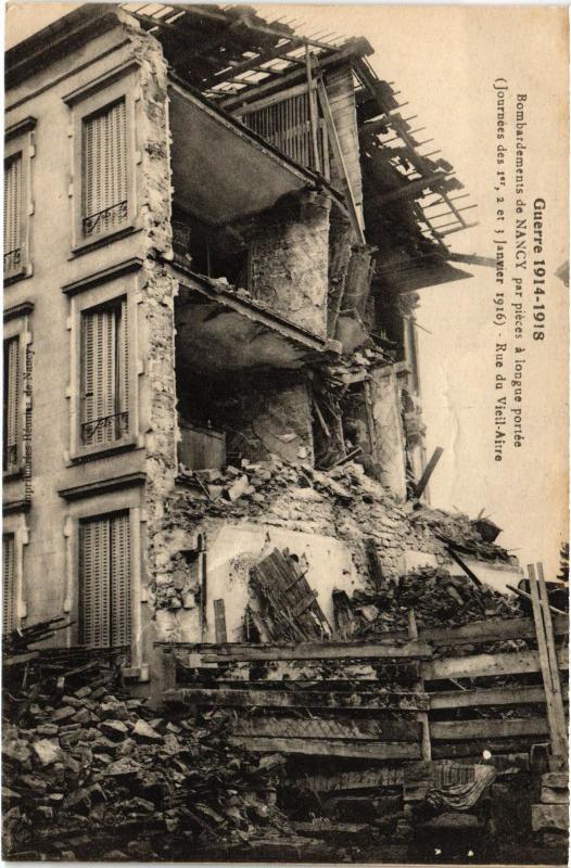 Carte postale ancienne Nancy Bombardement à Nancy