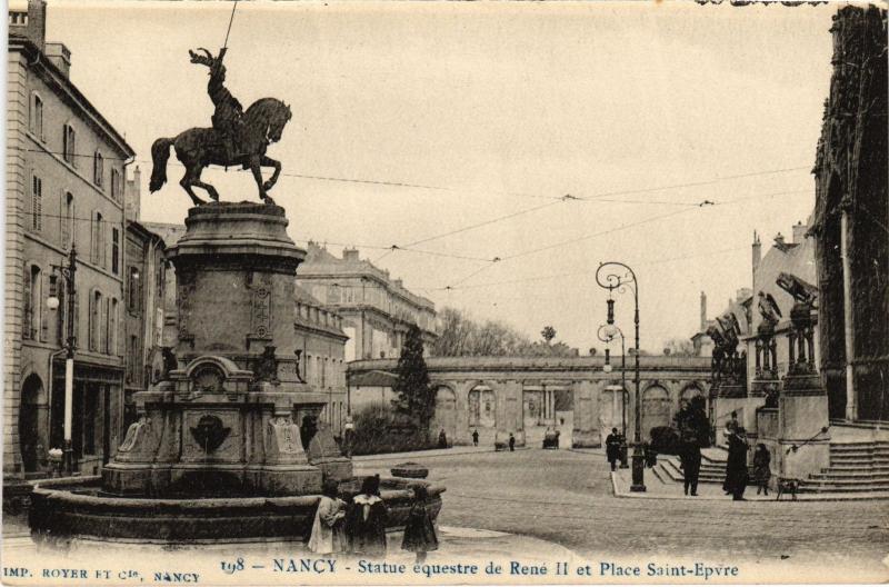 Carte postale ancienne Nancy Statue Rene Ii à Nancy