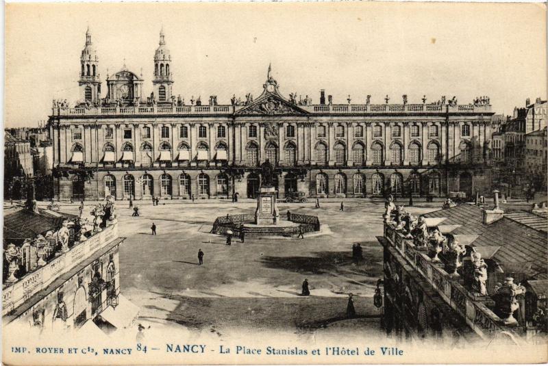 Carte postale ancienne Nancy Place Stanislas Hotel de Ville à Nancy