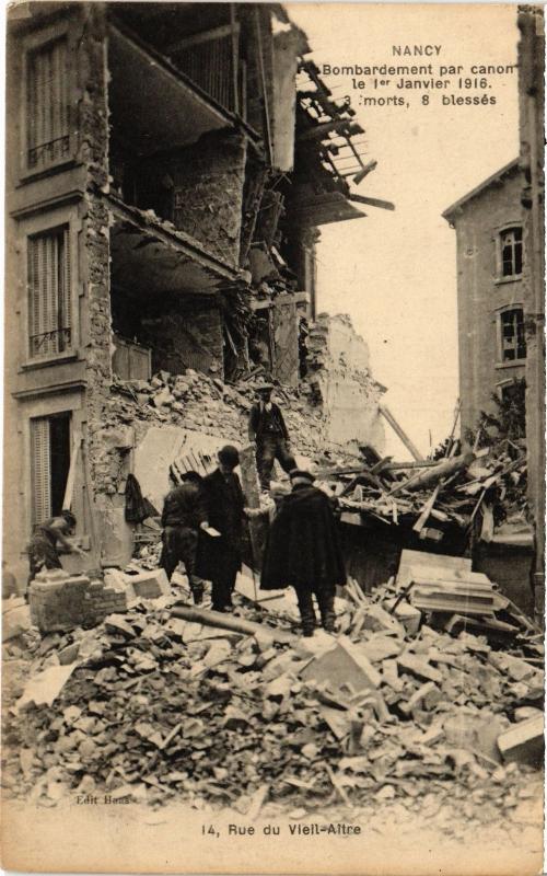 Carte postale ancienne Nancy Bombardement à Nancy