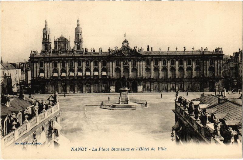 Carte postale ancienne Nancy Place Stanislas Hotel de Ville à Nancy