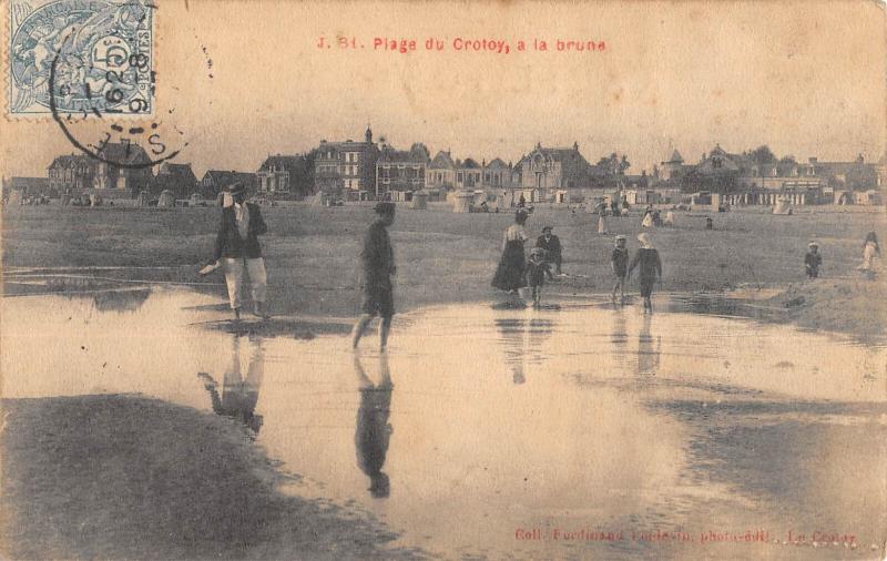 Carte postale ancienne Plage Du Crotoy - A La Brune