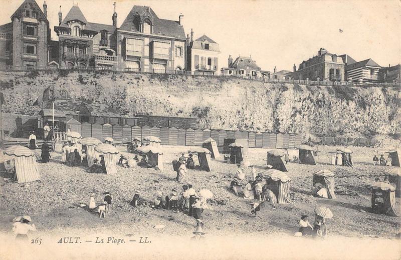 Carte postale ancienne Ault - La Plage à Ault