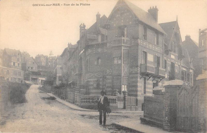 Carte postale ancienne Onival Sur Mer - Rue De La Plaine