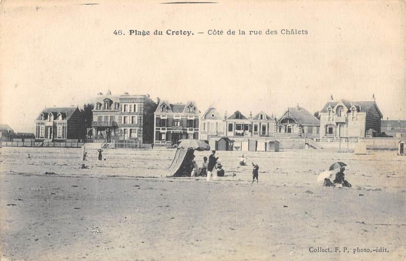 Carte postale ancienne Plage Du Crotoy - Cote De La Rue Des Chalets
