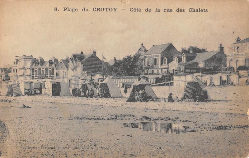 Carte postale ancienne Plage Du Crotoy - Cote De La Rue Des Chalets