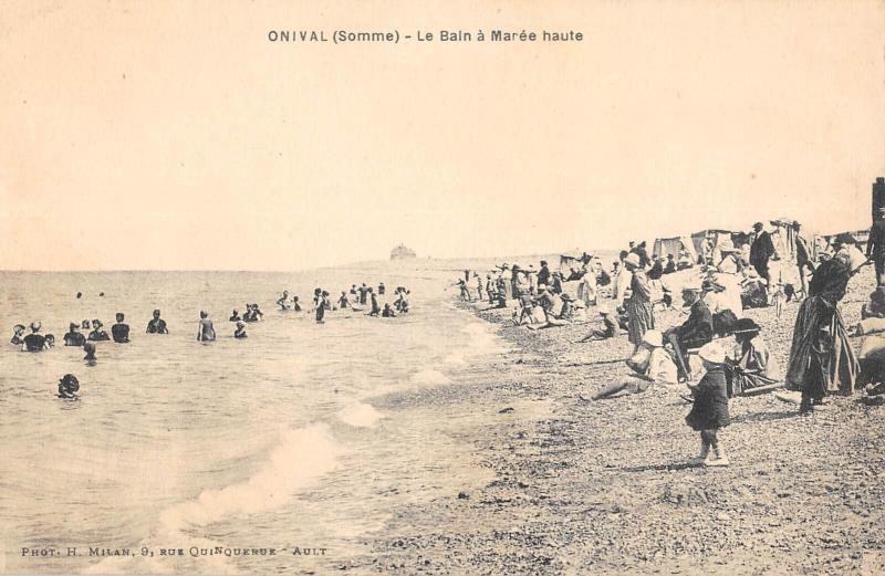 Carte postale ancienne Onival - Le Bain A Maree Haute