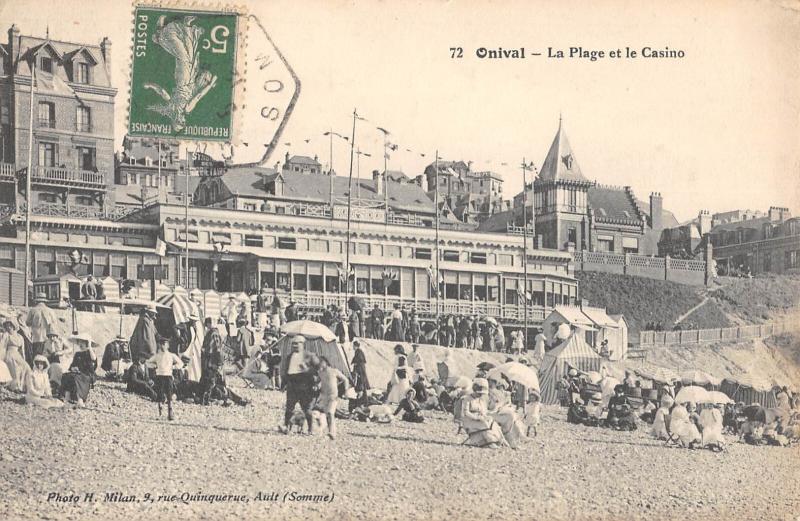 Carte postale ancienne Onival - La Plage Et Le Casino