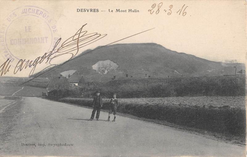 Carte postale ancienne Desvres - Le Mont Hulin à Desvres
