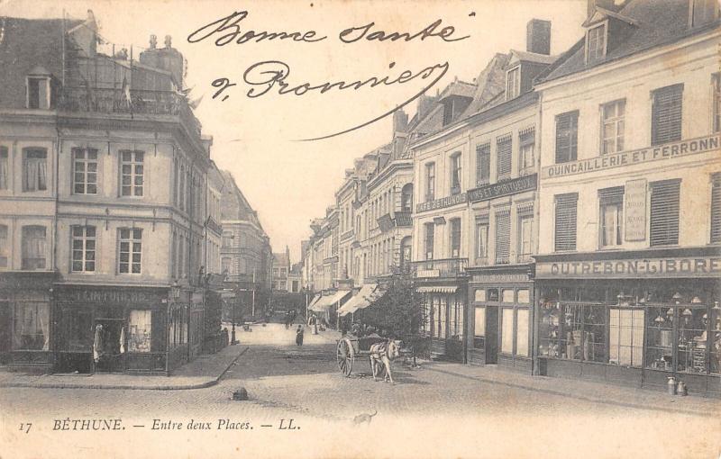 Carte postale ancienne Bethune - Entre Deux Places à Béthune